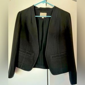 Ann Taylor LOFT black collarless blazer size XS